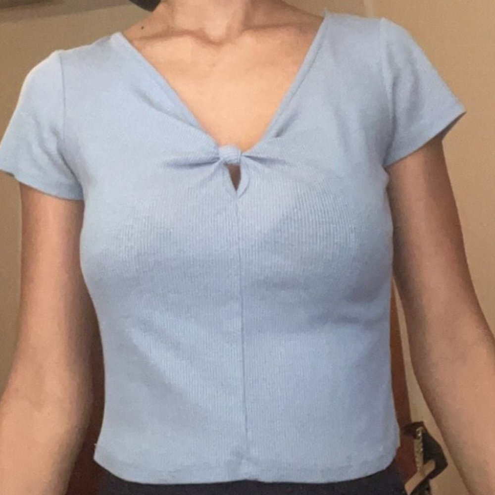 Tie front crop top